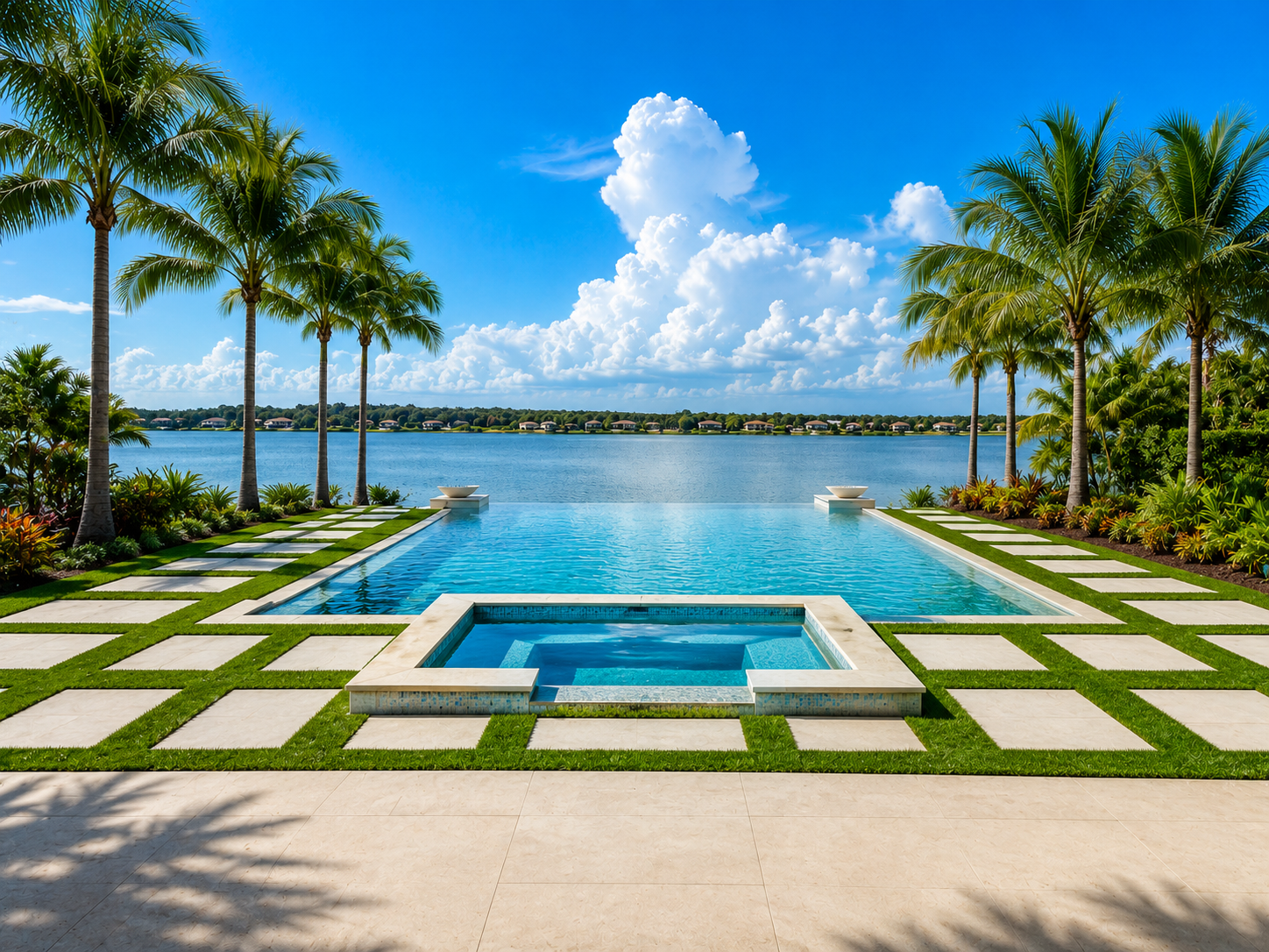 Casa frente al agua con piscina infinita y vistas al lago en Florida Central