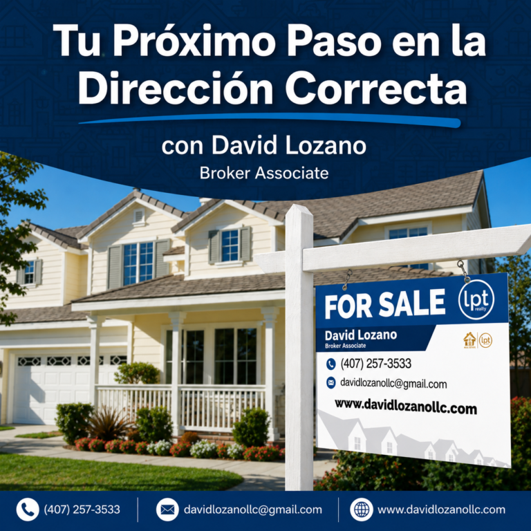 Vender una casa en Florida Central con David Lozano, Broker Associate